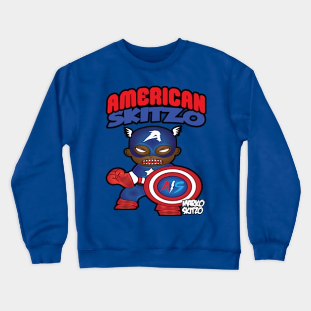 American Skitzo x Marko Skitzo Crewneck Sweatshirt by MarkoSkitzo